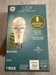 Ge Led+ Battery Backup A21 Light Bulb Soft White 760 Lumens, 60w E26 Medium Base. Fixed Price $9.99.