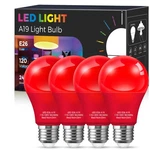 Red Light Bulbs 4 Pack Christmas 9w (60w Equivalent) A19 Led R.... Fixed Price $25.91.