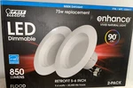 Feit Electric Enhance 75w Replace Retrofit 5-6 In Natural Light 2 Pack. Fixed Price $8.95.
