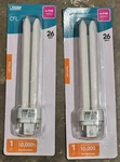 Feit Electric Cfl Light Bulb Quad Tube 4100k 26w G24q-3 Lot Of 2. Fixed Price $20.00.