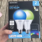 Merkury Base Smart Wifi Led Bulbs Color + White Voice Or App 2 Pack. Fixed Price $12.95.