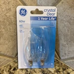 (2-bulb) Ge Lighting Flame Shape Chandelier Light Bulb 60 Watts. Fixed Price $13.50.