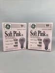 3 Bulbs Vintage Ge 100 Watts Soft Pink Light 120 Volts 1330 Lumens Read. Fixed Price $59.35.