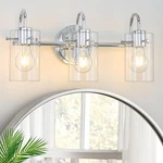 Apenath 3 Lights Vanity Light, Polished Chrome Bathroom Wall Light Fixture Over. Fixed Price $78.14.