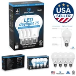 Eco-friendly 12w Great Eagle A19 Led Bulbs - Bright Daylight, Listed, 4 Pack. Fixed Price $37.99.