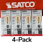 Satco S9578 Amber Led Vintage Light Bulbs 4.5w Edison Medium Base ( 4-pack ) Nos. Fixed Price $27.99.