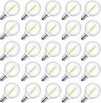 G40 Replacement Led Light Bulbs, 25 Pack Clear Globe Bulb Fits E12 C7 Candelabra. Fixed Price $26.11.