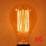 6-pack Lumin 30w A21 Edison Antique Light Bulbs Squirrel Cage Filament Bulb. Fixed Price $42.99.