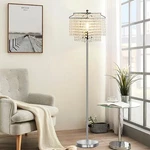 Luvkczc Crystal Floor Lamp Silver, Modern Standing Lamps With Silver. Fixed Price $93.93.