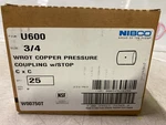 B & K Nibco 3/4 In. Sweat X D Copper Coupling With Stop 1 Pk. Fixed Price $31.41.