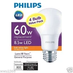 Philips 46031 60w Equivalent Soft White A19 Led Light Bulb (4pcs). Fixed Price $19.95.