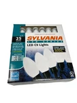 Sylvania Christmas Lights 25 Bulb Led White C9 Cool-glo 50,000 Hr 17 Ft New. Fixed Price $9.60.