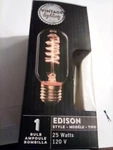 New Vintage Amber Edison Style Glass Light Bulb 25 Watt Free Shipping. Fixed Price $12.49.