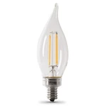 Feit Electric 60w Ca10 5000k Dimmable Flame Tip Led Bulb 6pk. Fixed Price $21.99.
