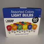 Feit Electric Assorted Colors Light Bulbs 60 Pack. Fixed Price $37.49.