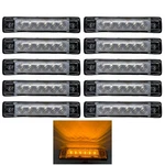 All Star Truck Parts 4"x1" Clear Lens Red Led Thin Slim Line Trailer Side Marker. Fixed Price $15.95.