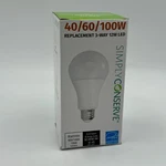 Simply Conserve 40/60/100-watt Equivalent A19 3-way Led Light Bulb. Fixed Price $12.00.