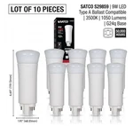 Pack Of 10 Pieces Satco S29859 9wplv/led/835/dr/4p Type A 1050 Lumens 50,000 Hrs. Fixed Price $120.00.