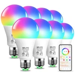 Melpo Smart Rgb Light Bulbs, 12w (130w Equiv), 2700k-6000k, Works With Alexa. Fixed Price $76.24.