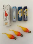Vintage Abco 2-3, 7 & 7.5 W 120v Flicker Flame Small Bulbs Clear Torpedo. Fixed Price $34.59.