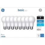 Ge Lighting 152217 9w Basic A19 Led Light Bulbs Daylight - Pack Of 8. Fixed Price $31.72.
