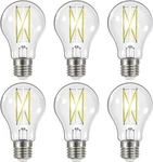 Satco S12414 - 8 Watt Led A19 Clear Light Bulbs 2700k 120 Volt (6 Pack). Fixed Price $29.70.