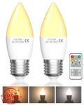 Lustaled 4w B11 Dimmable Led Candle Bulb, E26, Remote, 3 Color. Fixed Price $28.99.