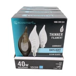 New Ecosmart 40w Daylight Dimmable E12 Candelabra Base Led Glass Bulb 12 Count. Fixed Price $14.98.