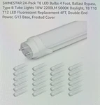 Shinestar 24 Pack T8 Led Bulbs, Ballast Bypass. Fixed Price $25.00.