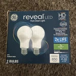 Ge Reveal Led A19 Medium Base 2 Bulbs Hd + Light. Fixed Price $13.99.