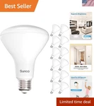 Sunco 12 Pack Br30 Light Bulbs Led, Recessed Can Bulbs, Indoor Flood Bu.... Fixed Price $44.79.