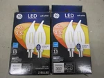 4x Ge Decorative Candelabra Light Bulbs, 40 W Equivalent/3.5w Led Soft White New. Fixed Price $16.19.
