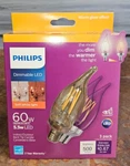Philips Candelabra Dimmable Led Bulb - 60w Replacement, 5.5w 3 Pack. Fixed Price $15.89.