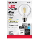 Satco S21227 - 4.5 Watt G16.5 Led Candelabra Bulb 3000k 120 Volts (6 Pack). Fixed Price $37.99.