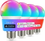 Orein Matter Smart Light Bulb, Bulbs Work With Apple Home, Alexa,. Fixed Price $44.24.