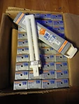 !!new!! Osram Dulux S. 9w. 2700k. (cfl) G23 Base Bulbs. Lot Of 41.. Fixed Price $65.00.