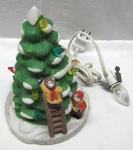 Vintage 1990 Rex & Lee Light Up Christmas Village Tree With Working Cord. Fixed Price $6.00.