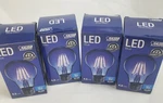 Lot Of 4 Feit Electric Filament A19 E26 (med) Led Bulb Blue 4.5 Watts Dimmable. Fixed Price $23.79.