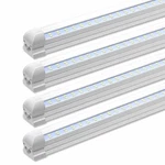 8ft Led Shop Lights Fixture - 72w, 7200lm, 6000k Cool White, Flat Dual Row T8. Fixed Price $151.93.