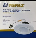 Topaz Rtl/637wh/90/d-28 6 Dimmable Led Retrofit Module White Gimbal 12w 105 Lum. Fixed Price $18.99.