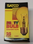 Pack Of (6) Satco S6083 E 26 Party Light Bulb Transparent Yellow 25w 130v. Fixed Price $18.99.