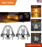 Partsam 2pcs Glass Watermelon Lights Patented Clear Lens Amber Led Side Marker. Fixed Price $110.94.