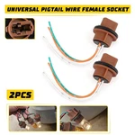 New Universal Pigtail Wire Female Socket 7443 Two Harness Front Signal Turn Lamp. Fixed Price $11.87.