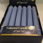 Colonial Candle Classic Candles Historic Blue 12 Pack 8 In Wax Round. Fixed Price $19.00.