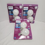Lot Of 3x Philips 2-pack Dimmable 5.5w Led G25 Globe Bulbs 60w 5000k Daylight. Fixed Price $28.65.