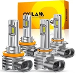 Oxilam H11 9005 Light Bulbs Combo, 320000lm 800% Brighter 6500k Cool White. Fixed Price $75.56.