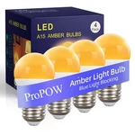 Propow 1800k Amber Sleep Light Bulbs - Blue Blocking, Dimmable 3w. Fixed Price $20.31.
