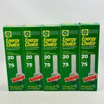 Ge Energy Choice 20w Electronic Compact Fluorescent Bulb 75w Replacement 5 Pack. Fixed Price $39.99.