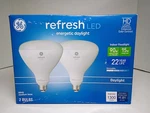 New Ge Refresh Led Hd Light Bulb 90w = 1300 Lumens Br40 Medium 2 Pack Daylight. Fixed Price $10.99.