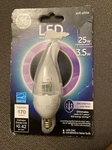 Ge Led Light Bulb Soft White 25w/2.8w Candelabra Dimmable 170 Lumens E12. Fixed Price $10.00.